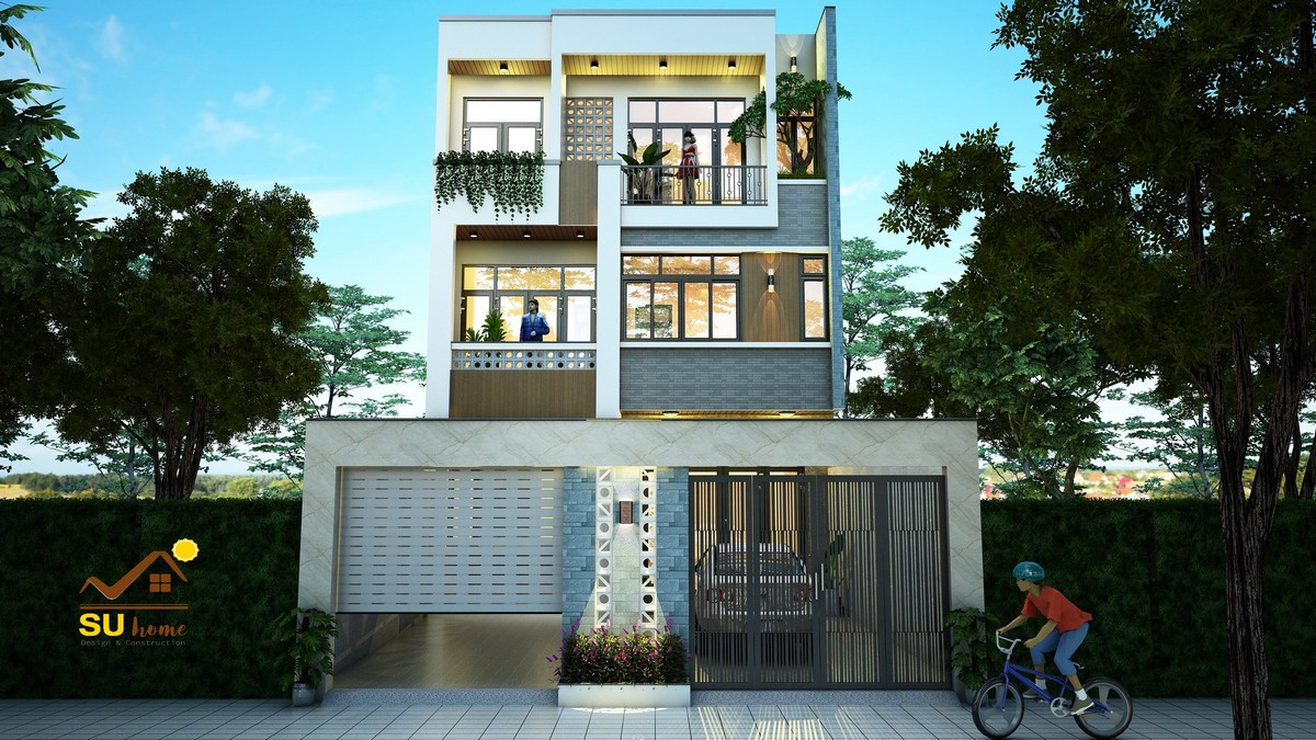 Biệt thự hiện đại anh Tuấn – 03 tầng